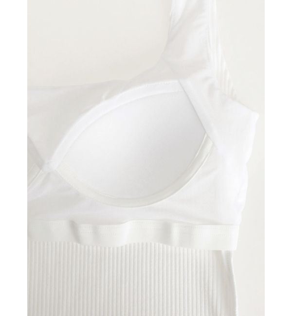 ELENDEEK「SQUARE NECK PAD TANK TOP」|タンクトップ|