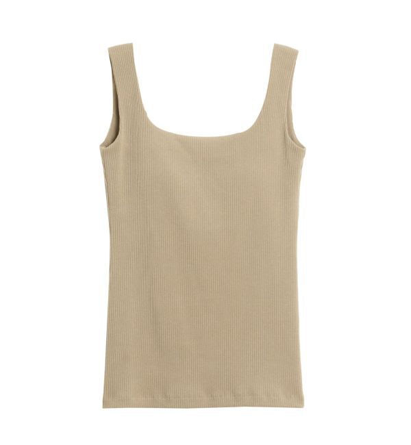 ELENDEEK「SQUARE NECK PAD TANK TOP」|タンクトップ|