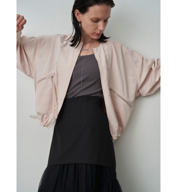 ELENDEEK「SQUARE NECK PAD TANK TOP」|タンクトップ|グレー