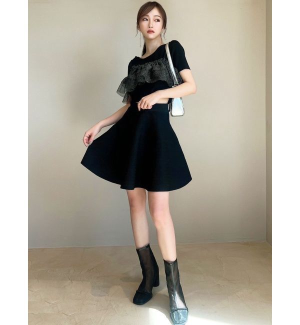 RESEXXY「フレアミニニットスカート【セットアップ着用可能】」|スカート|