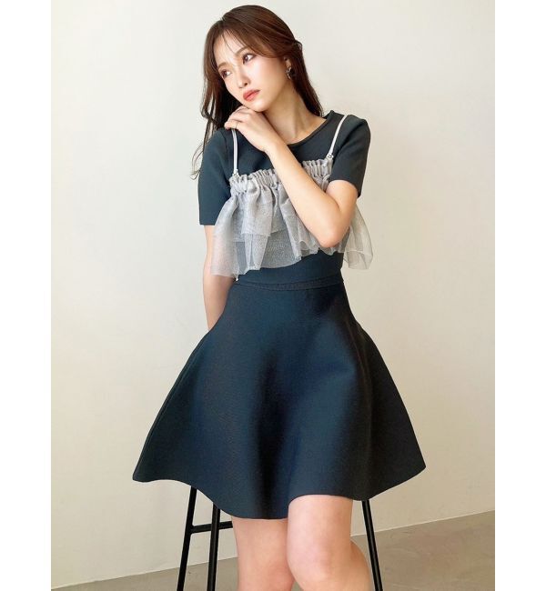 RESEXXY「フレアミニニットスカート【セットアップ着用可能】」|スカート|