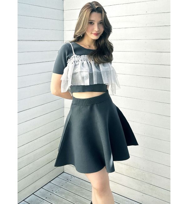 RESEXXY「フレアミニニットスカート【セットアップ着用可能】」|スカート|