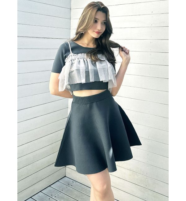 RESEXXY「フレアミニニットスカート【セットアップ着用可能】」|スカート|