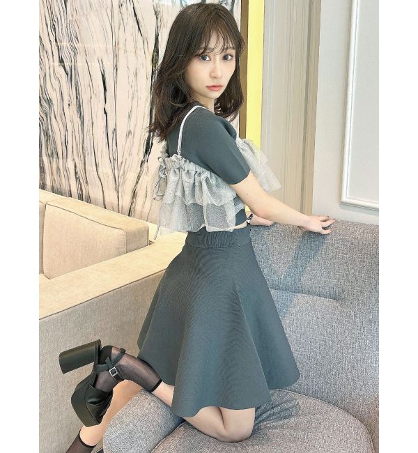 RESEXXY「フレアミニニットスカート【セットアップ着用可能】」|スカート|