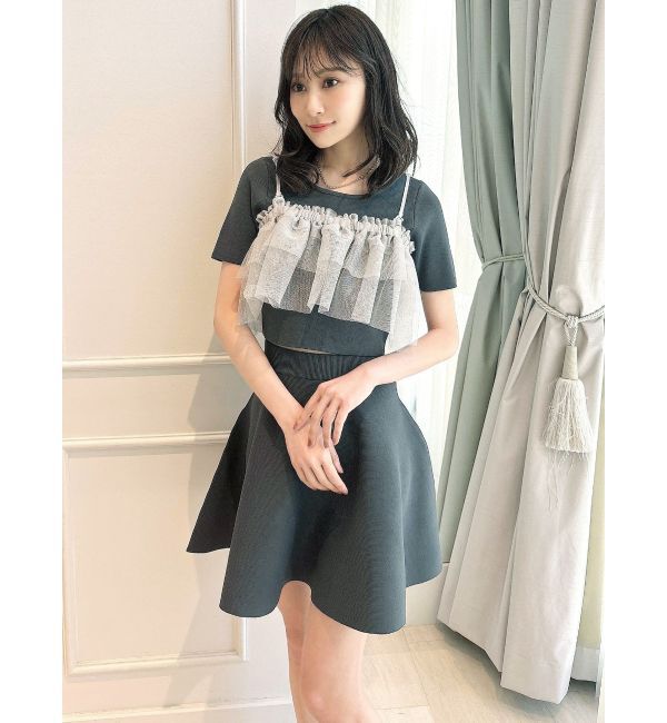 RESEXXY「フレアミニニットスカート【セットアップ着用可能】」|スカート|