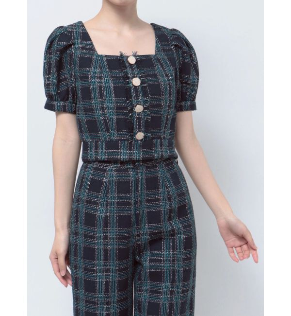 RESEXXY「ツイードコンパクトブラウス【セットアップ着用可能】」|シャツ・ブラウス|