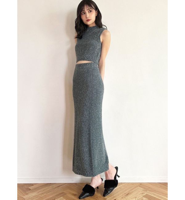 RESEXXY「グリッタータイトニットスカート【セットアップ着用可能】」|スカート|
