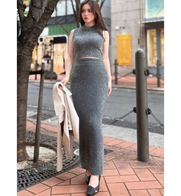 RESEXXY「グリッタータイトニットスカート【セットアップ着用可能】」|スカート|