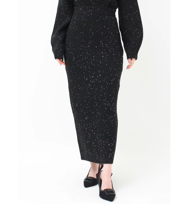 RESEXXY「グリッターIラインニットスカート【セットアップ着用可能】」|スカート|