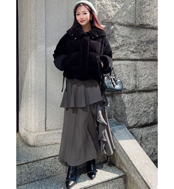 RESEXXY「フリルスリットフレアスカート」|スカート|