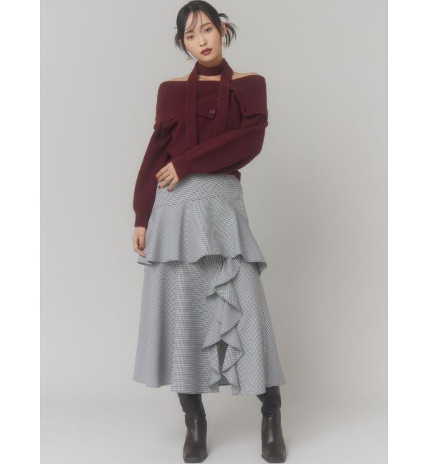 RESEXXY「フリルスリットフレアスカート」|スカート|