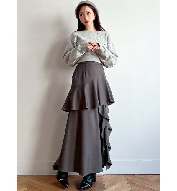 RESEXXY「フリルスリットフレアスカート」|スカート|