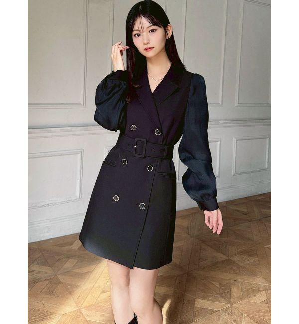 RESEXXY「スリーブシアーミニワンピース」|ワンピース|