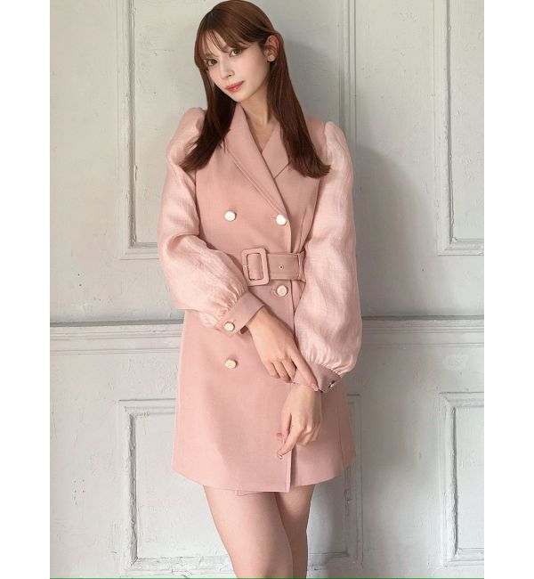 RESEXXY「スリーブシアーミニワンピース」|ワンピース|