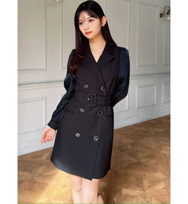 RESEXXY「スリーブシアーミニワンピース」|ワンピース|