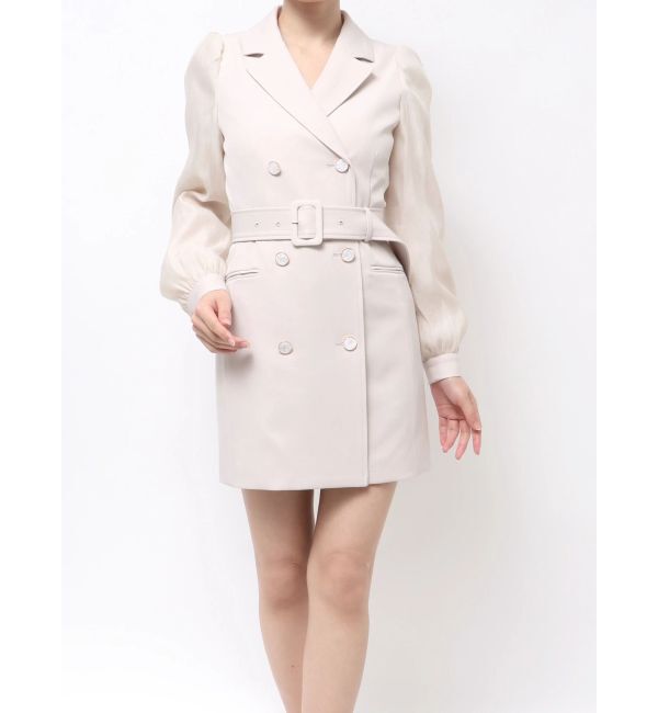 RESEXXY「スリーブシアーミニワンピース」|ワンピース|