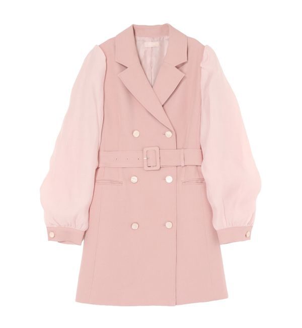 RESEXXY「スリーブシアーミニワンピース」|ワンピース|