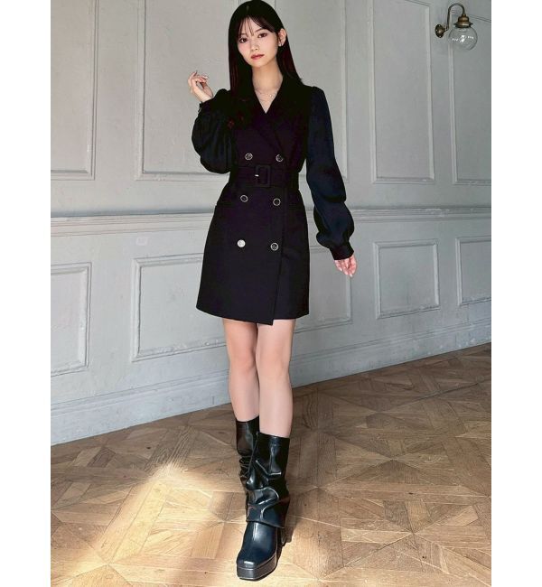 RESEXXY「スリーブシアーミニワンピース」|ワンピース|