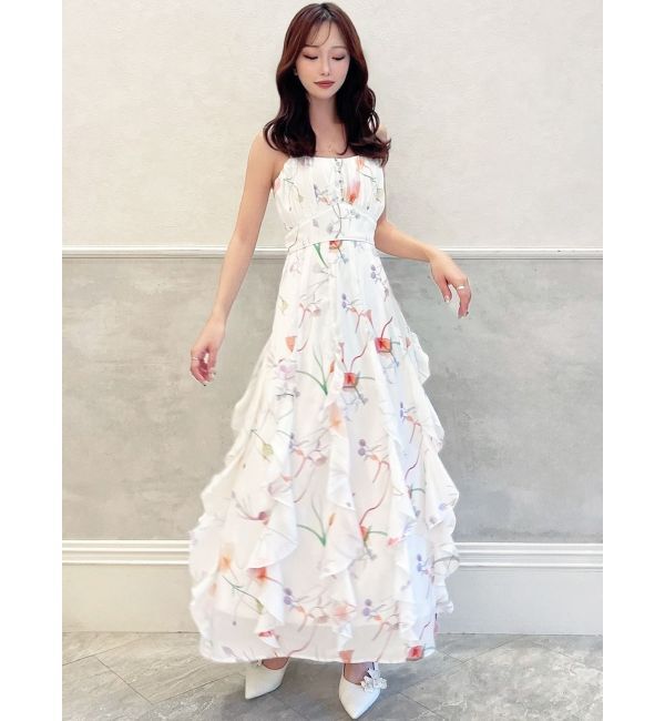 RESEXXY「【memorif.】フラワーラッフルアンサンブルキャミワンピース」|ワンピース|