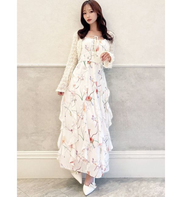 RESEXXY「【memorif.】フラワーラッフルアンサンブルキャミワンピース」|ワンピース|