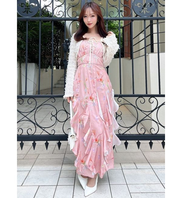 RESEXXY「【memorif.】フラワーラッフルアンサンブルキャミワンピース」|ワンピース|