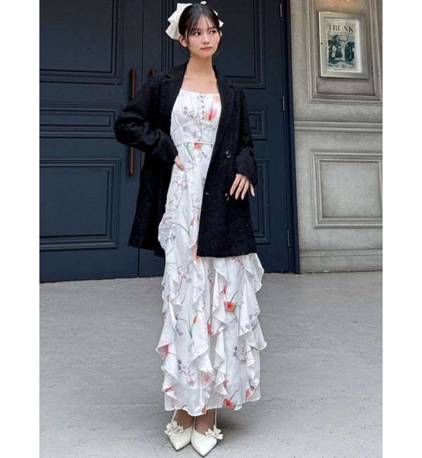 RESEXXY「【memorif.】フラワーラッフルアンサンブルキャミワンピース」|ワンピース|