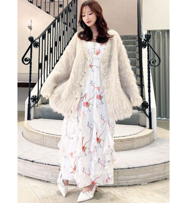 RESEXXY「【memorif.】フラワーラッフルアンサンブルキャミワンピース」|ワンピース|