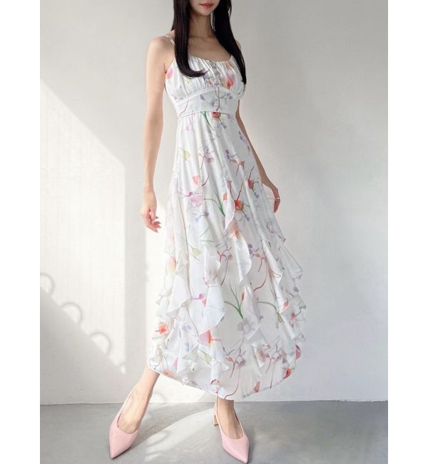 RESEXXY「【memorif.】フラワーラッフルアンサンブルキャミワンピース」|ワンピース|