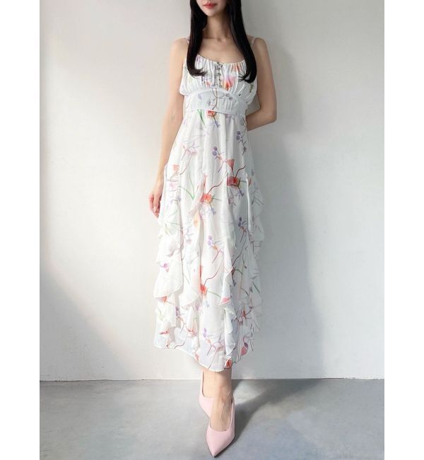 RESEXXY「【memorif.】フラワーラッフルアンサンブルキャミワンピース」|ワンピース|