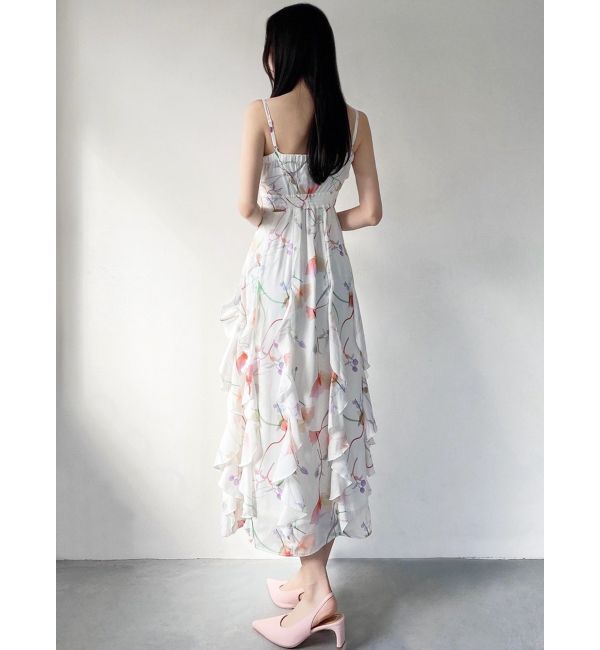 RESEXXY「【memorif.】フラワーラッフルアンサンブルキャミワンピース」|ワンピース|