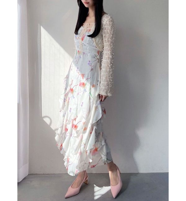 RESEXXY「【memorif.】フラワーラッフルアンサンブルキャミワンピース」|ワンピース|