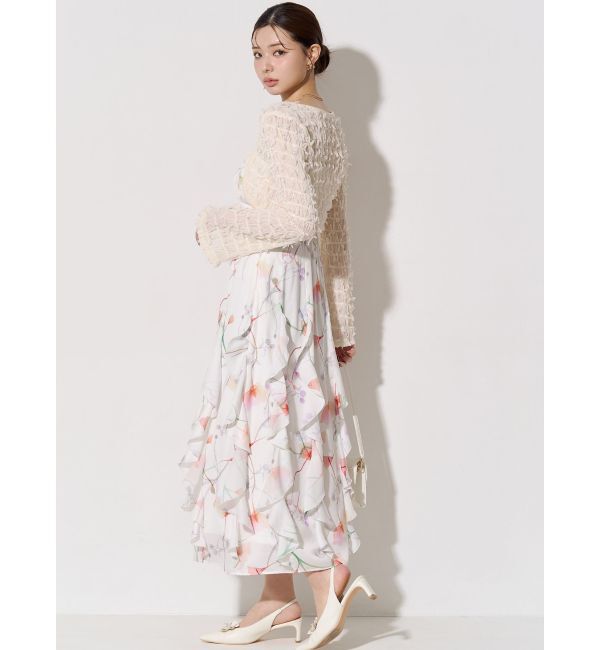 RESEXXY「【memorif.】フラワーラッフルアンサンブルキャミワンピース」|ワンピース|