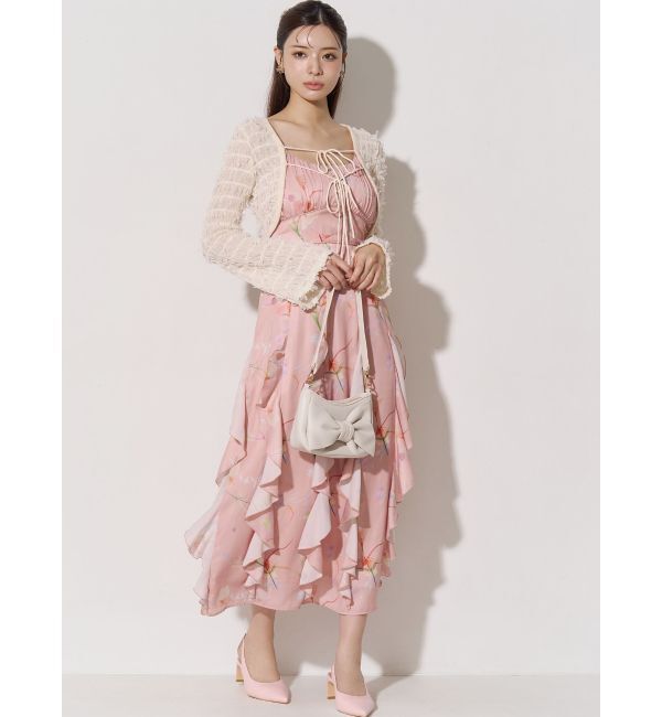 RESEXXY「【memorif.】フラワーラッフルアンサンブルキャミワンピース」|ワンピース|