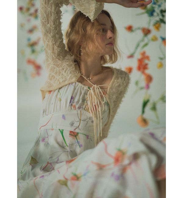 RESEXXY「【memorif.】フラワーラッフルアンサンブルキャミワンピース」|ワンピース|