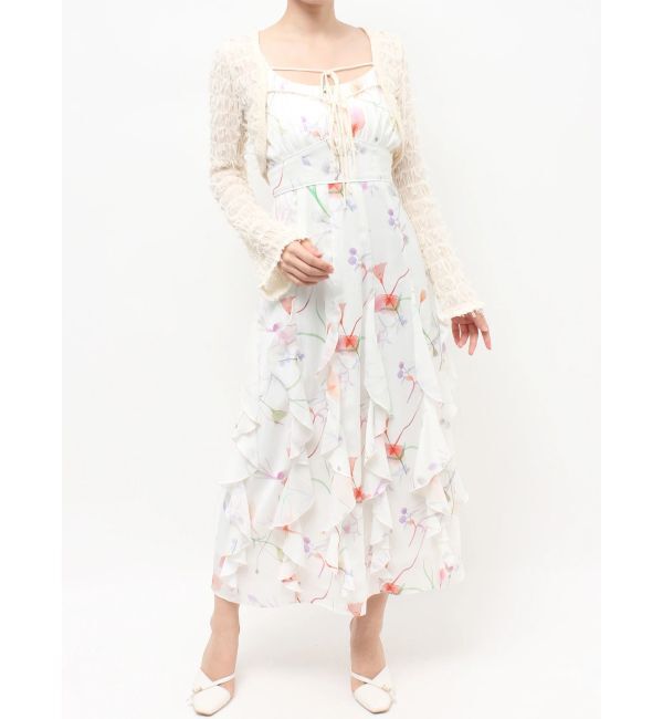 RESEXXY「【memorif.】フラワーラッフルアンサンブルキャミワンピース」|ワンピース|