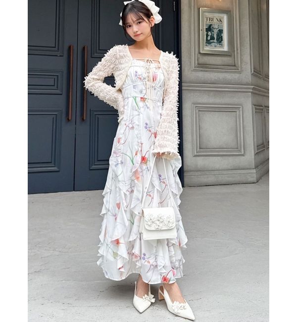 RESEXXY「【memorif.】フラワーラッフルアンサンブルキャミワンピース」|ワンピース|