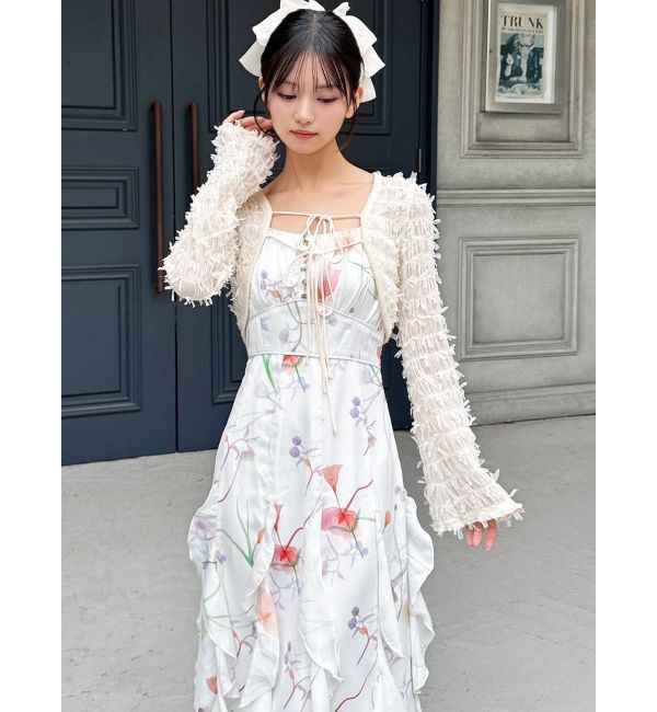 RESEXXY「【memorif.】フラワーラッフルアンサンブルキャミワンピース」|ワンピース|