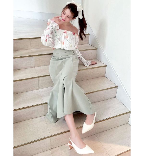 RESEXXY「【memorif.】フラワークロップドオフショルブラウス」|シャツ・ブラウス|