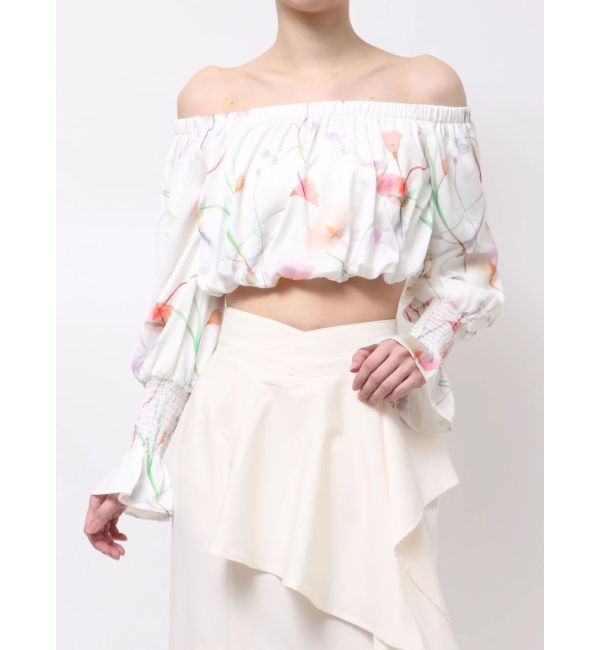 RESEXXY「【memorif.】フラワークロップドオフショルブラウス」|シャツ・ブラウス|