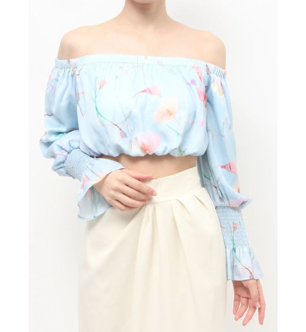 RESEXXY「【memorif.】フラワークロップドオフショルブラウス」|シャツ・ブラウス|