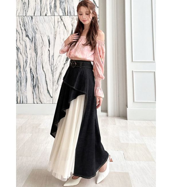 RESEXXY「【memorif.】フラワークロップドオフショルブラウス」|シャツ・ブラウス|