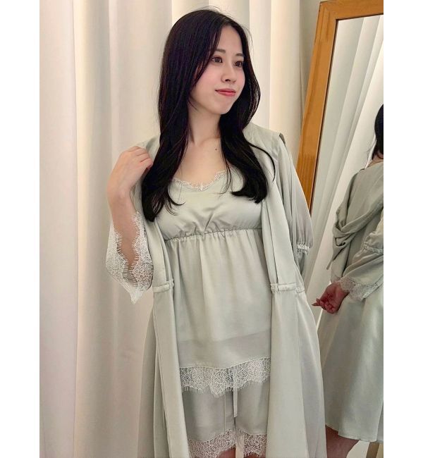 dazzlin「【吉田朱里】シルクランジェリーライクショートパンツ」|ルームウェア|