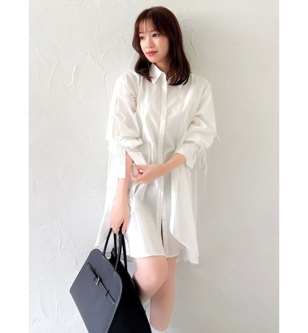 dazzlin「シャツイレフレアミニワンピース」|ワンピース|