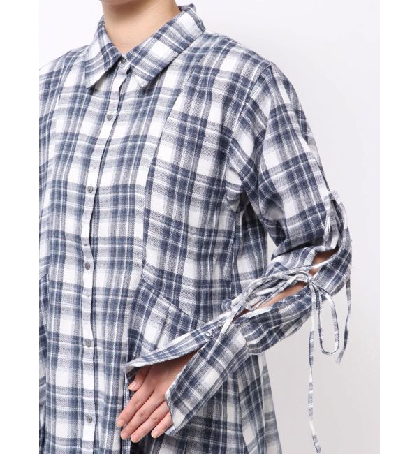 dazzlin「シャツイレフレアミニワンピース」|ワンピース|