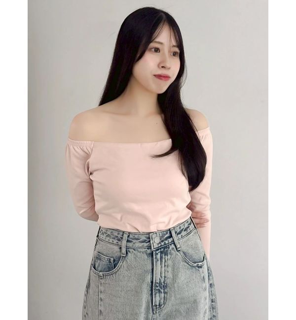 dazzlin「【吉田朱里】温感・セラミド加工カップインオフショルインナー」|インナー|