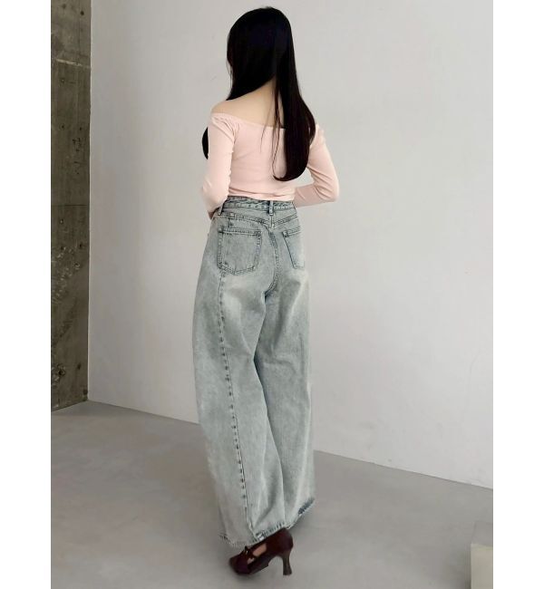 dazzlin「【吉田朱里】温感・セラミド加工カップインオフショルインナー」|インナー|