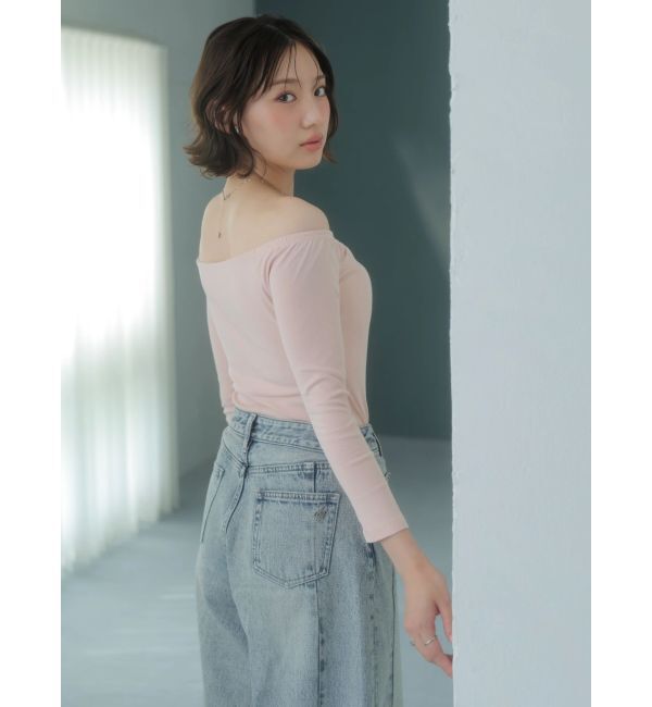 dazzlin「【吉田朱里】温感・セラミド加工カップインオフショルインナー」|インナー|