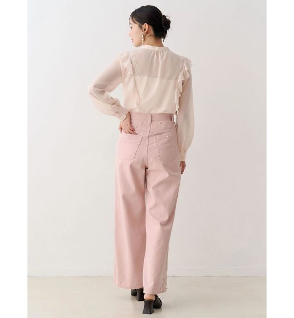 MERCURYDUO「パールデニムパンツ」|デニム|