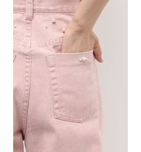 MERCURYDUO「パールデニムパンツ」|デニム|