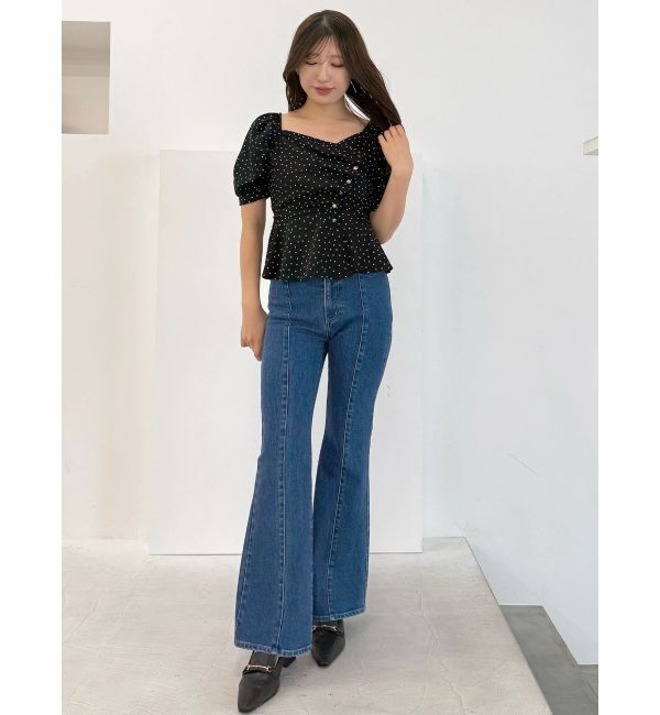 MERCURYDUO「ストレッチブーツカットデニムパンツ」|デニム|